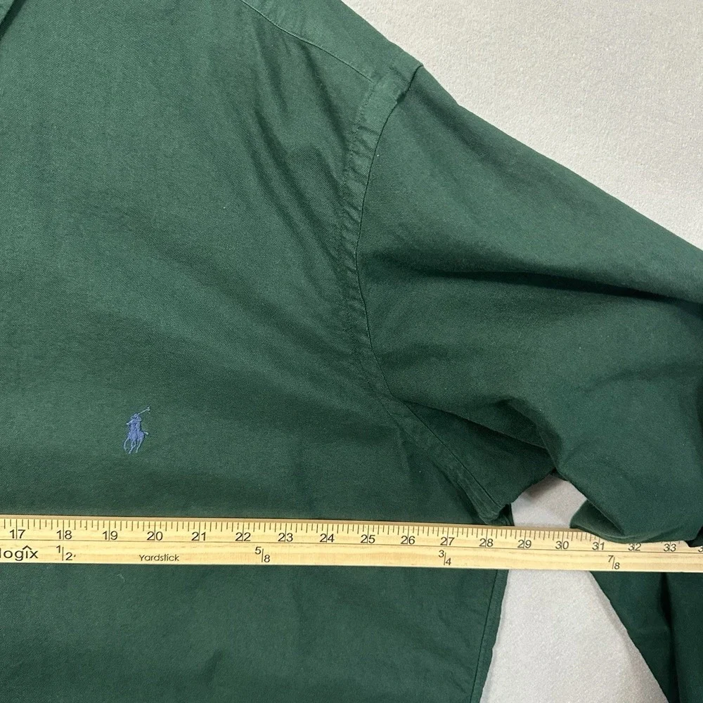 Polo Ralph Lauren Button Down Forest Green Shirt Preppy Men's 2XLT